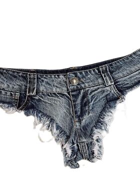 Low waist sexy denim shorts for men 休闲低腰性感牛仔短裤男士