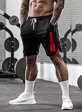 Solid casual straight leg sports capris 休闲直筒运动五分裤男