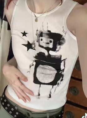 Personality clashing color round collar coat个性撞色圆领上衣