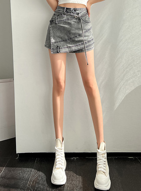 High-waisted jeans buns skirt woman 高腰牛仔包臀半身短裙女士