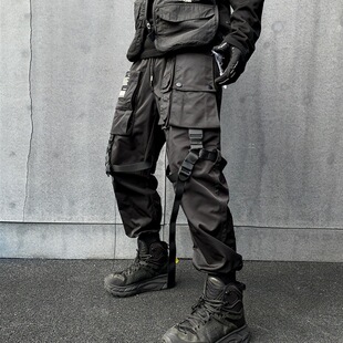 leggings for 长裤 mid pants中腰束脚工装 waist wear Loose work