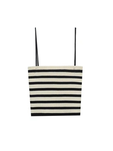 Strapless thin shoulder strappy padded top抹胸细肩带胸垫上衣