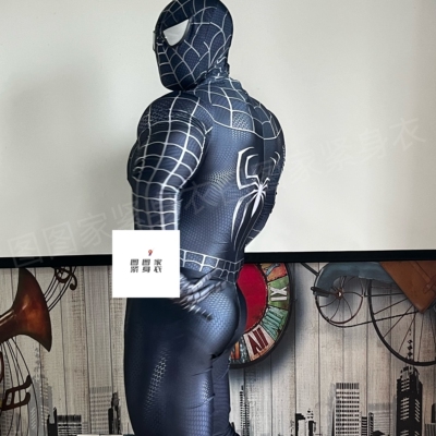 蜘蛛侠紧身衣黑色雷米款cos紧身衣cosplay紧身连体衣角色扮演
