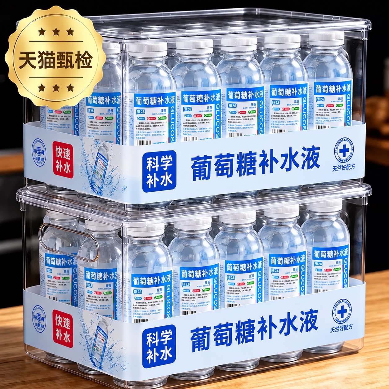 葡萄糖补水液官方旗舰店钙铁锌口服液低血糖运动健身酒后补水整箱