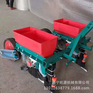 手扶车牵引大豆播种机 双行玉米播种机 生产玉米大豆精播机