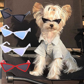 宠物太阳镜护目镜三角造型镜猫咪狗狗可爱装 饰品朋克时尚 拍照道具