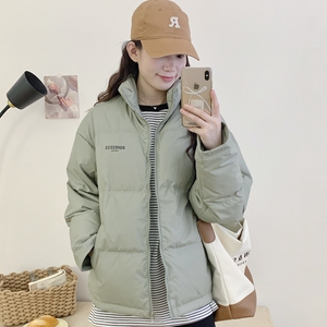 九江羽绒服女官方旗舰店反季冬季新款短款小个子2024美式皮面情侣