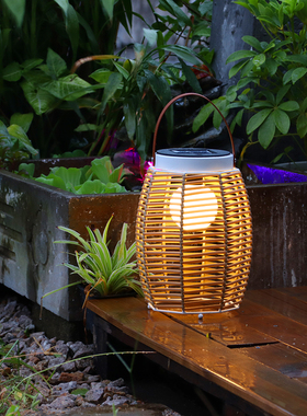 太阳能庭院灯中式景观氛围灯户外可充电防水LED灯笼花园小夜灯