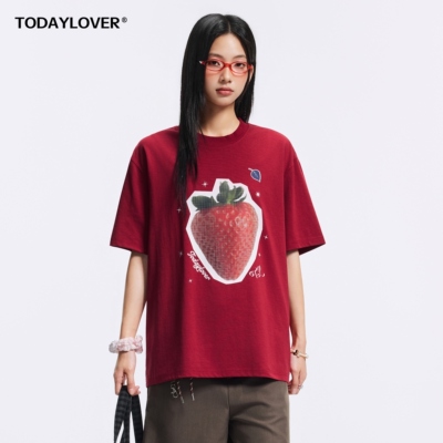 TODAYLOVER莱赛尔天丝圆领短袖T