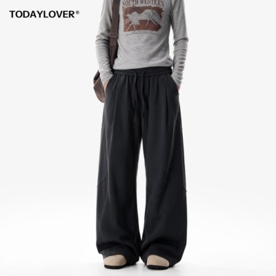 TODAYLOVER解构天丝直筒休闲裤女