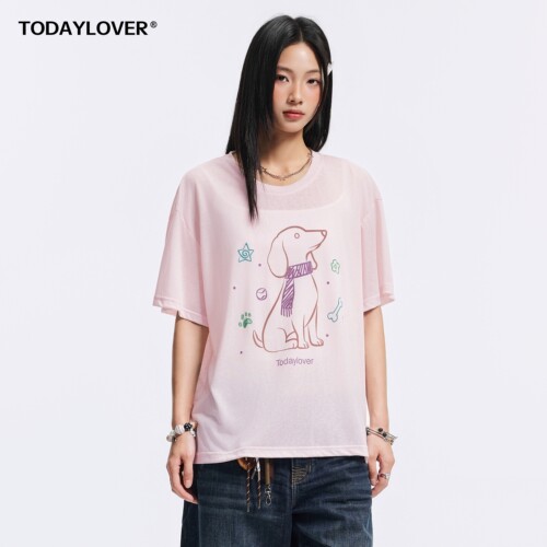 TODAYLOVER莱赛尔天丝圆领T恤女