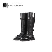 安悦溪同款 设计感长靴高筒靴女及膝小众靴 荣耀 CHULI SHANA