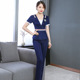 长裤 美容院工作服套装 女美容师春秋养生馆按摩足疗技师服8041短袖