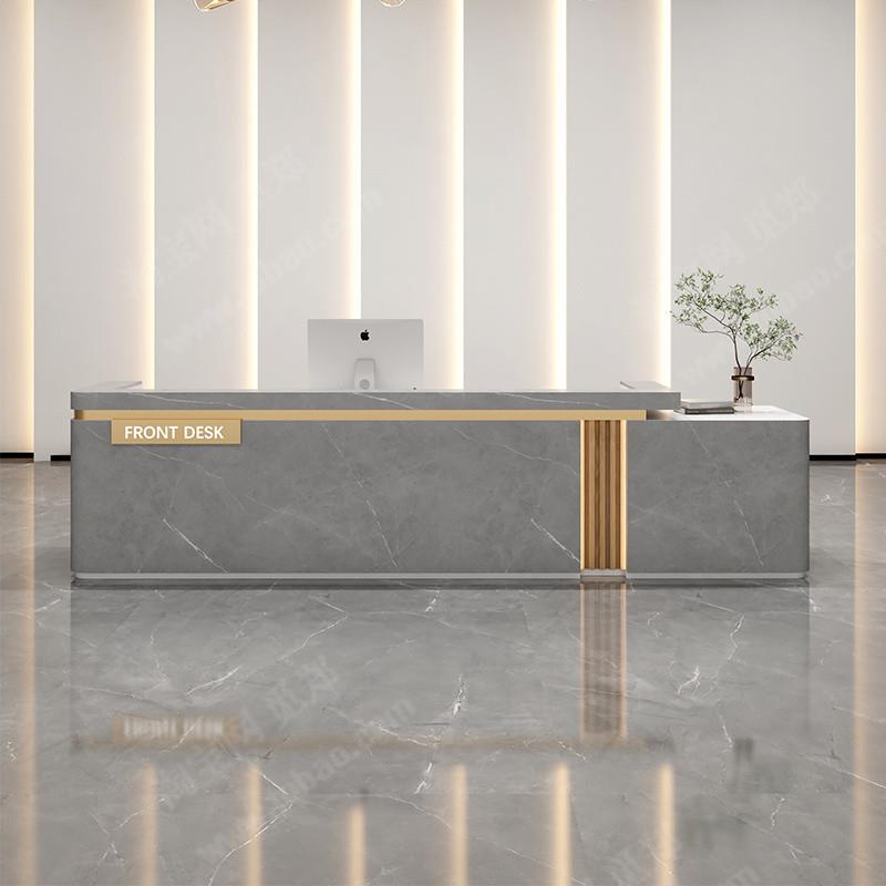 公司前台吧台柜台桌简约公司前台接待台酒店宾馆服务台迎宾台