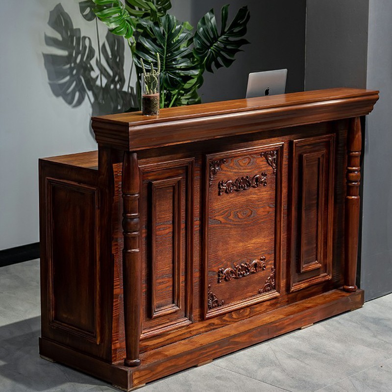 欧式复古风收银台服装店美容院吧台店铺小型理发店公司前台接待台