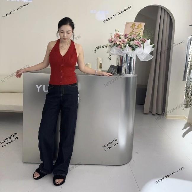 服装店不锈钢吧台女装男装店小型不锈钢收银美容院前台定制