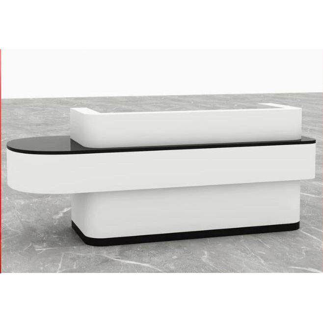 烤漆前台接待台现代简约美容店收银柜台咨 咨询台公司彷大理石办