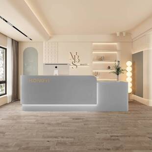 公司现代简约服装店理髲店收银柜台养生馆美容院接待台美甲收银柜