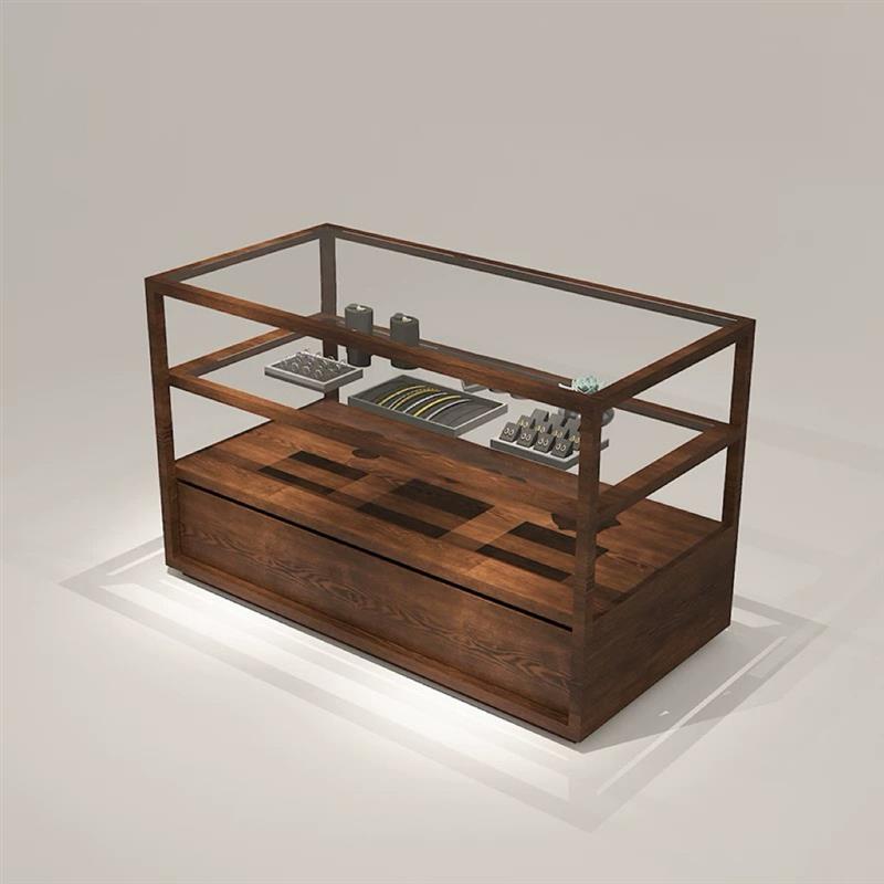 服装店中岛展示柜中式玻璃柜台饰品精品样品鞋子包包陈列柜置物架