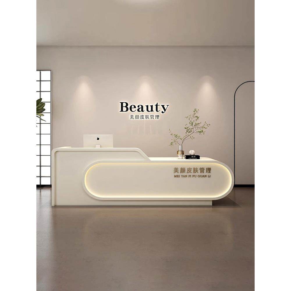 简约现代美容院吧台收银台柜台服装店女装店公司前台接待台美发店