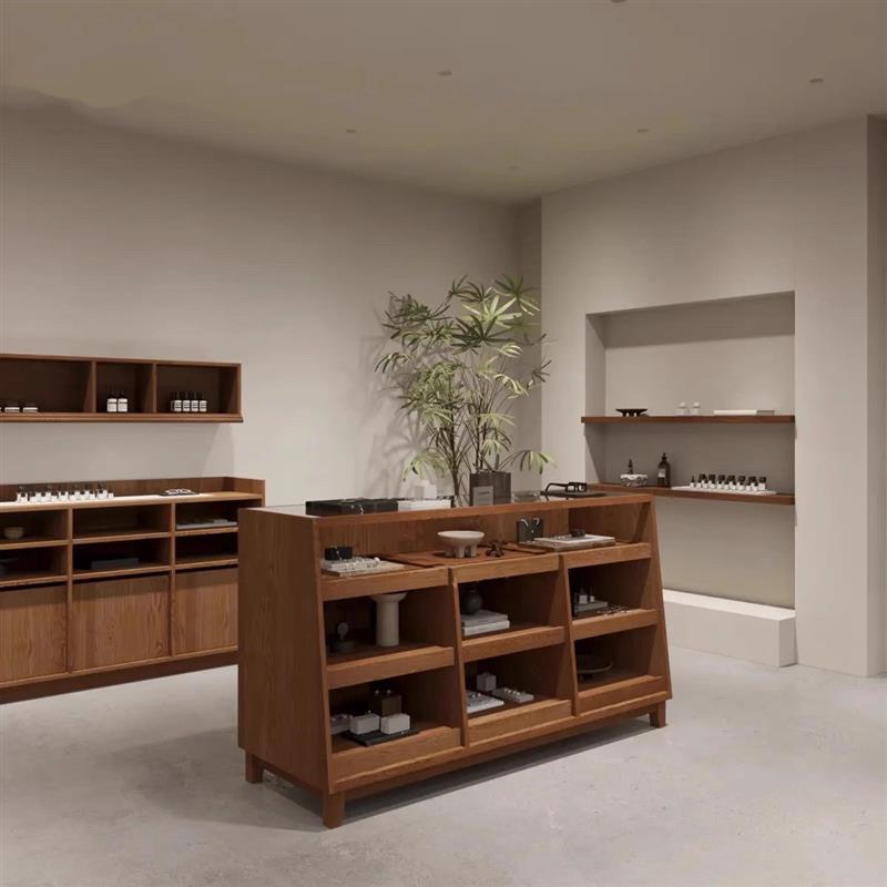 服装店中岛玻璃展示柜中古饰品展柜陈列架置物柜台女装店精品斗柜