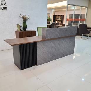 深圳办公家具前台接待台简约现代公司收银台咨询吧台迎宾柜台桌椅