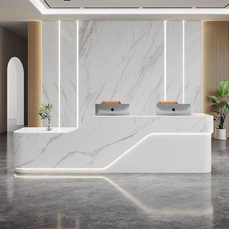 甄选简约现代收银台烤漆公司前台办公桌酒店接待台美容院柜台服务