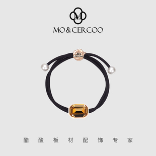 MoCercoo简约水晶发绳百搭头绳轻奢时尚 马尾发圈皮筋高级感头花