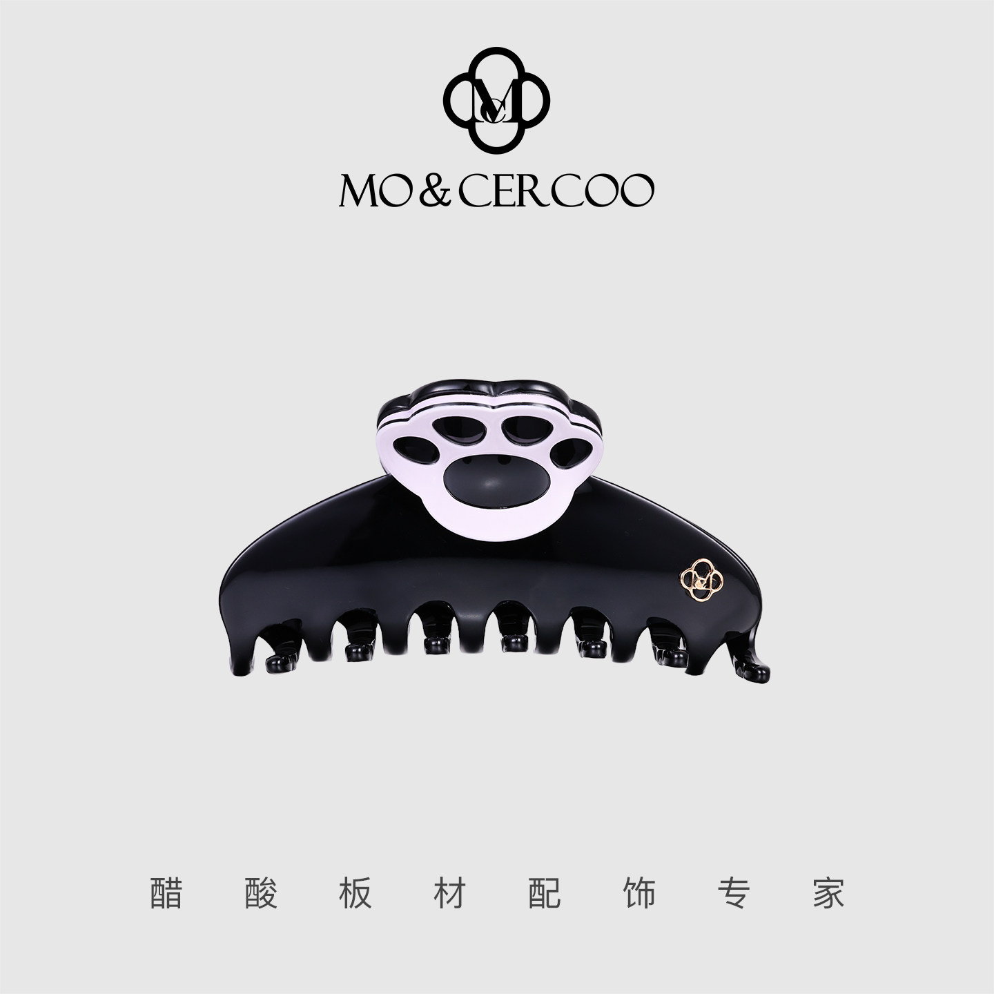 MoCercoo原创设计猫爪可爱头饰中号抓夹后脑勺鲨鱼夹子醋酸发卡子