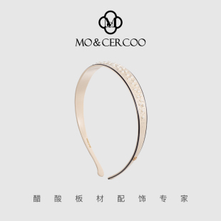 MoCercoo醋酸板材法式 外出百搭纯色压发头箍发卡头饰 发箍女夏季