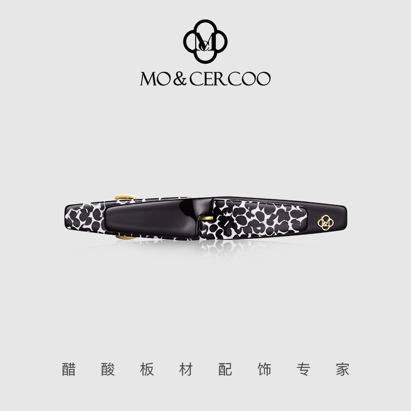 MoCercoo斑点小号醋酸发夹一字夹弹簧盘发大号马尾夹侧边夹子女