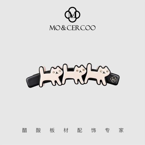 MoCercoo/墨蔻少女风猫咪发夹子