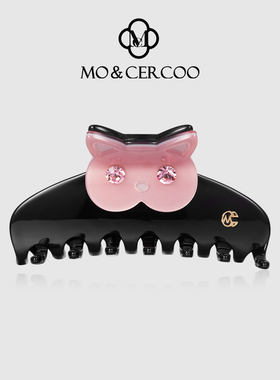 MoCercoo气质醋酸猫咪发夹中号后脑勺鲨鱼夹抓夹盘发高级感夹子头