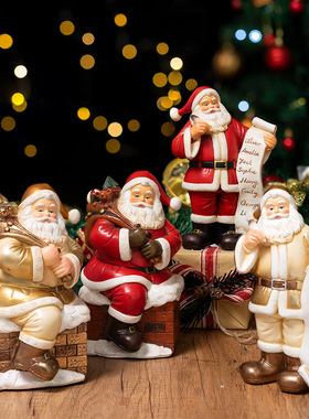 跨境新品姜饼圣诞树桌面摆件家居客厅圣诞氛围道具布置圣诞装饰品