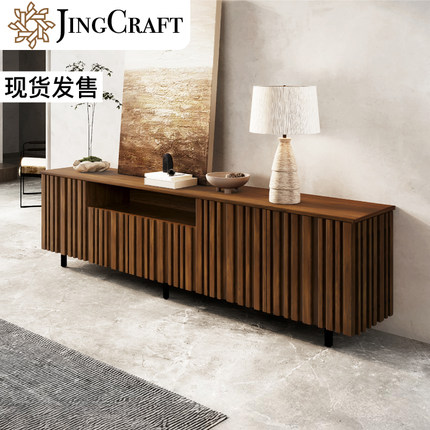 CODE电视柜 北美黑胡桃木开放格矮柜客厅柜现代简约轻奢电视机柜