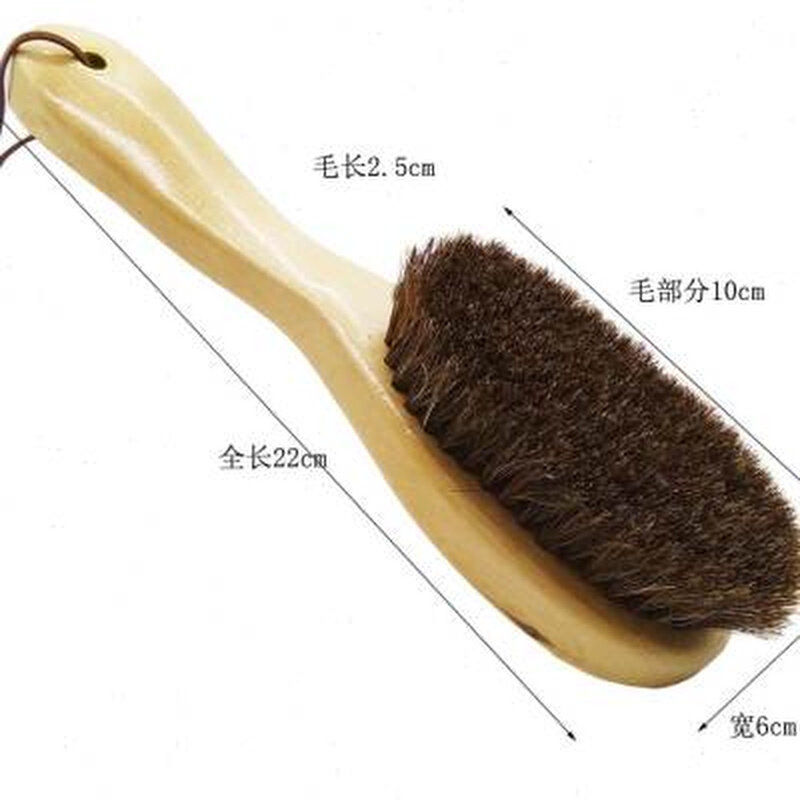 极速新款马毛鬃毛长柄软毛鞋刷子扫床刷大衣刷抛光上鞋油刷磨砂翻