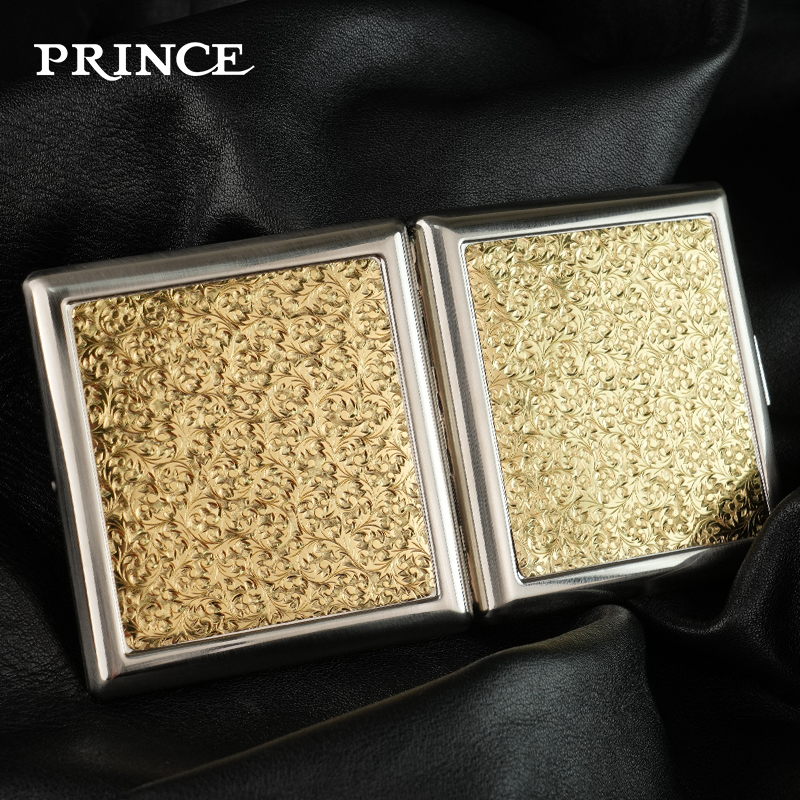 PRINCE金属烟盒进口压铸唐草
