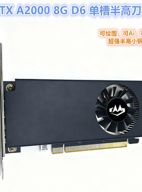 肥猫家RTX A2000 8G 单槽半高刀卡AI专业图形卡光追电竞游戏显卡