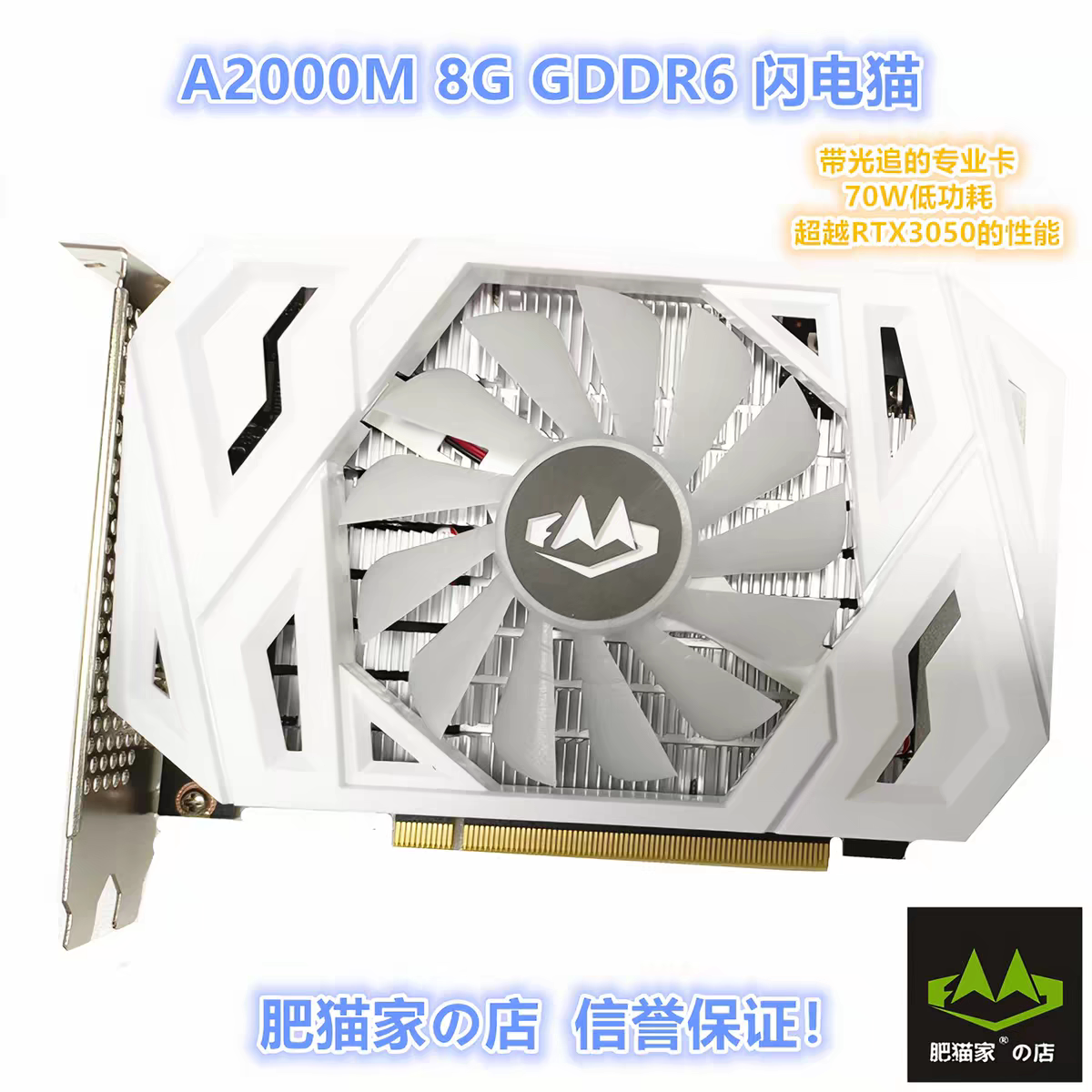 肥猫家の店 RTX A2000  8G D6 AI 专业图形卡 光追电竞游戏显卡图片
