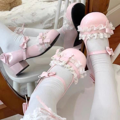 女大童洛丽塔公主鞋中跟