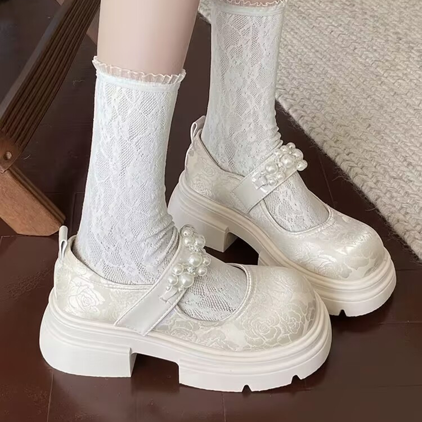 洛丽塔鞋子女大童甜美公主