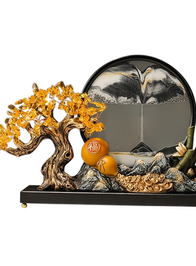 摆件电视柜流沙画解压新中式