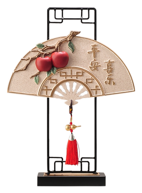 树脂好寓意新中式客厅