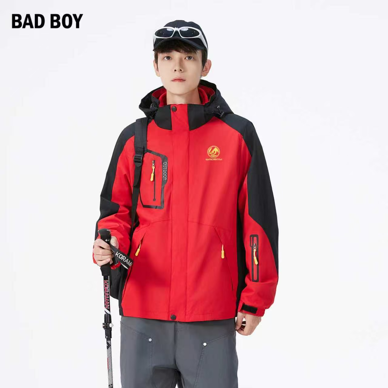 【娜娜粉丝专享078】BAD BOY三合一户外风衣-可拆卸帽子BDZ25078