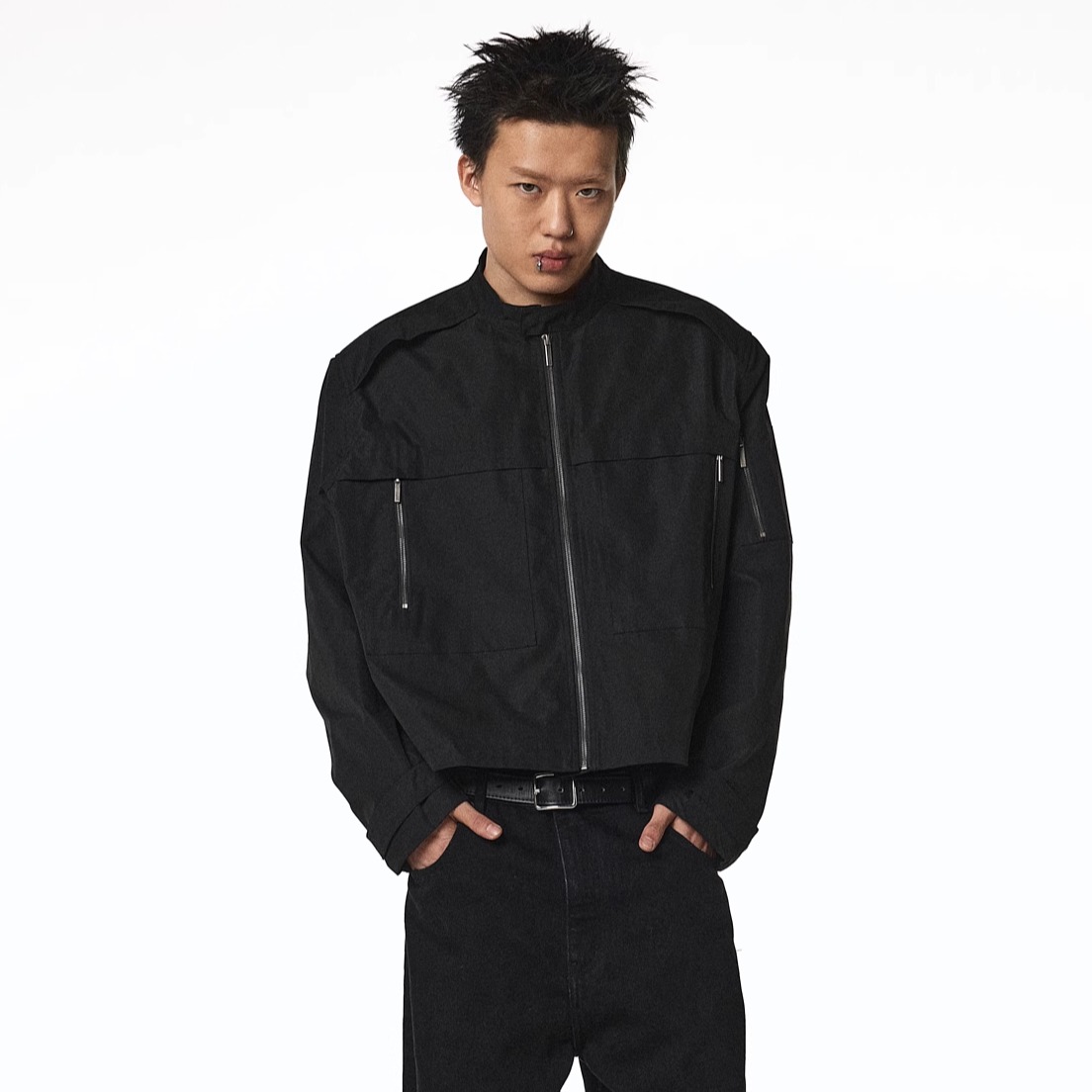 立领解构多拉链解构夹克