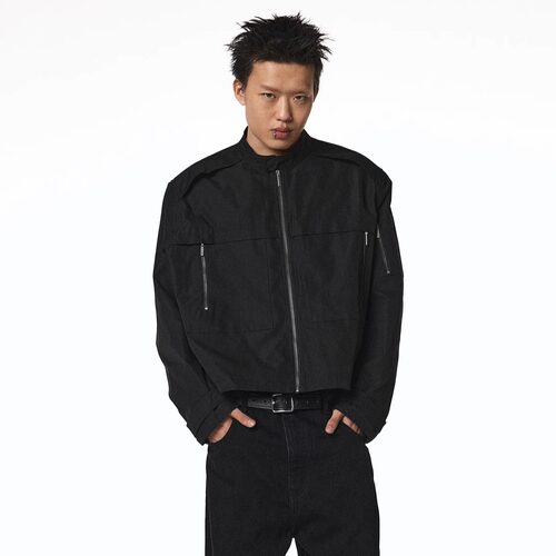 立领解构多拉链解构夹克