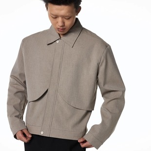 TR短宽boxy夹克休闲外套秋冬男cleanfit OaOO 沙溢同款