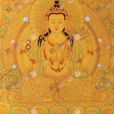 D166菩萨Bodhisattva唐卡绘画高清电子图片喷绘临摹素材