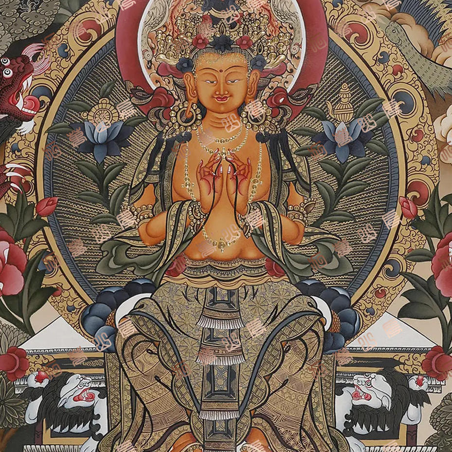 D43菩萨Bodhisattva唐卡绘画高清电子图片喷绘临摹素材