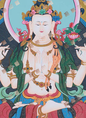 D101菩萨Bodhisattva唐卡绘画高清电子图片喷绘临摹素材